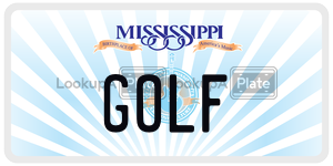 GOLF  license plate in MS