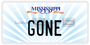 GONE  license plate in MS
