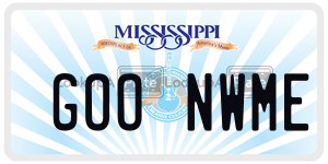 GOONWME license plate in Mississippi