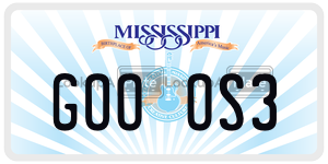 GOOOS3  license plate in MS