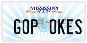GOPOKES  license plate in MS