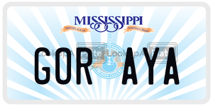 GORAYA  license plate in MS