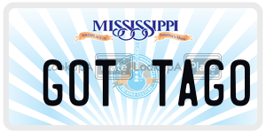 GOTTAGO license plate in Mississippi