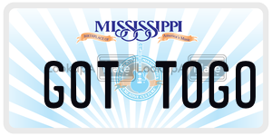 GOTTOGO  license plate in MS