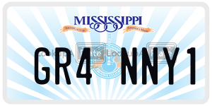 GR4NNY1  license plate in MS