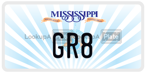 GR8  license plate in MS