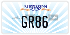GR86  license plate in MS