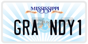 GRANDY1  license plate in MS