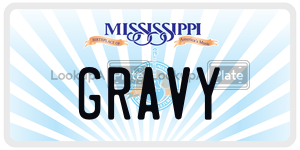 GRAVY  license plate in MS