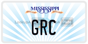 GRC  license plate in MS