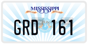 GRD161  license plate in MS