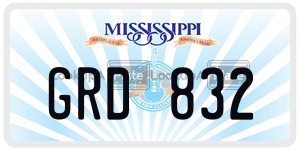 GRD832  license plate in MS
