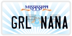 GRLNANA  license plate in MS