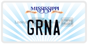 GRNA  license plate in MS