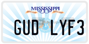 GUDLYF3  license plate in MS