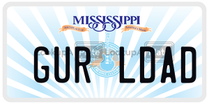 GURLDAD  license plate in MS