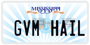 GVMHAIL  license plate in MS