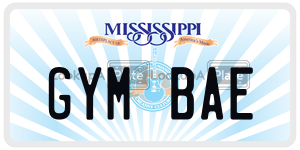 GYMBAE  license plate in MS
