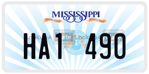 HA1490  license plate in MS