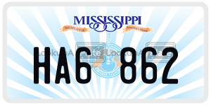 HA6862  license plate in MS