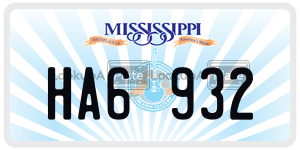 HA6932  license plate in MS