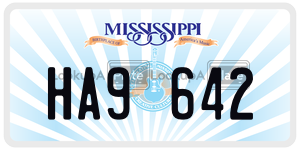 HA9642  license plate in MS