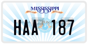 HAA187 license plate in Mississippi