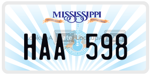 HAA598  license plate in MS