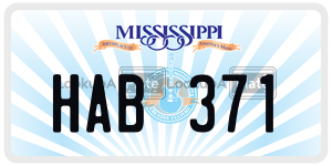 HAB371  license plate in MS