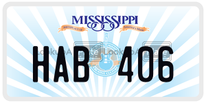 HAB406  license plate in MS
