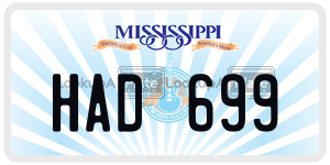 HAD699  license plate in MS