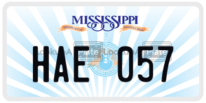HAE057  license plate in MS