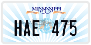 HAE475  license plate in MS