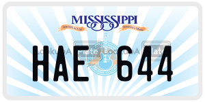 HAE644  license plate in MS