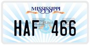 HAF466  license plate in MS