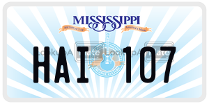 HAI107  license plate in MS