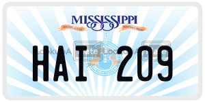 HAI209  license plate in MS