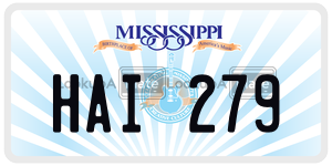 HAI279  license plate in MS