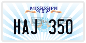 HAJ350  license plate in MS