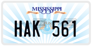 HAK561  license plate in MS