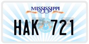 HAK721  license plate in MS