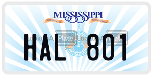 HAL801  license plate in MS