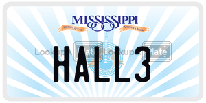 HALL3  license plate in MS