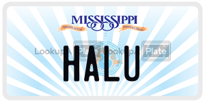 HALU  license plate in MS