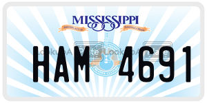 HAM4691  license plate in MS