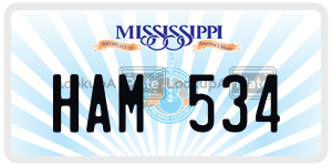 HAM534  license plate in MS