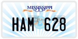HAM628  license plate in MS