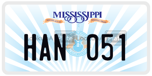 HAN051  license plate in MS