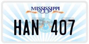HAN407  license plate in MS