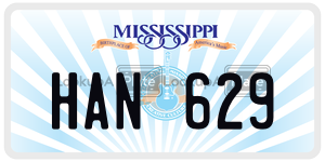 HAN629  license plate in MS